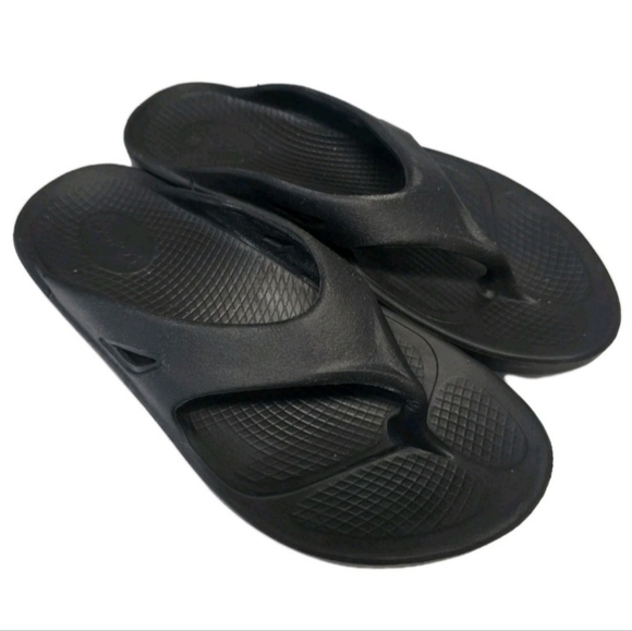 Oofos Original Black Recovery Comfort Flip Flop Sandals Womens Siz 7 Mens Size 9 - Picture 3 of 6